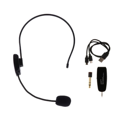 Picture of BOSCH BS-9 BLUETOOTH WIRELESS HEADSET MICROPHONE MOBILE SUPPORTED WITH CONVERTER FOR SPEAKER AMPLIFIER BLACK (Black)