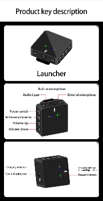Picture of SK750 one to two wireless Lavalier microphone for Outdoor Interview Live-stream (Sk750 two Mic)