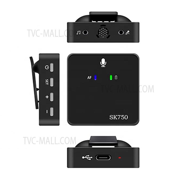 Picture of SK750 one to two wireless Lavalier microphone for Outdoor Interview Live-stream (Sk 750 One Mic)