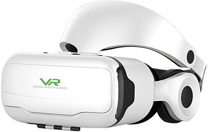 Picture of Shinecon SC-G02EF Vr glasses mobile phone 3D high definition blue lens virtual reality mirror Virtual Reality Headset  3D Virtual Reality Movies Glasses Compatible for 4.7''-6'' Cell Phone (White)