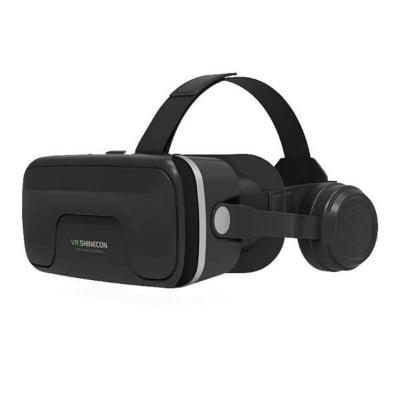 Picture of VR SHINECON G04EA VR Virtual Reality Glasses Headset Helmets Game Stereo Headphone And VR Buletooth Gamepad For 4.7-6inch Phone (Black)
