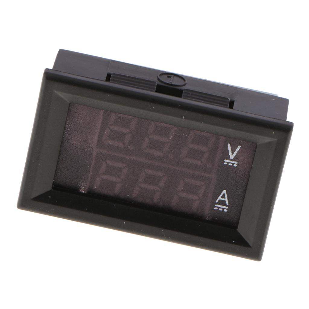 Picture of Mini Digital Voltmeter Ammeter DC4-100V, 10A  Amp Volt Current Meter Tester 0.28" Digits Dual LED Display (Black)