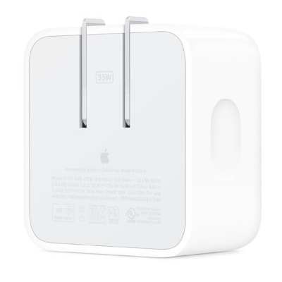 Picture of 35W Dual  USB-C+C Port Compact Power Adapter Or Charger (White,Apple)