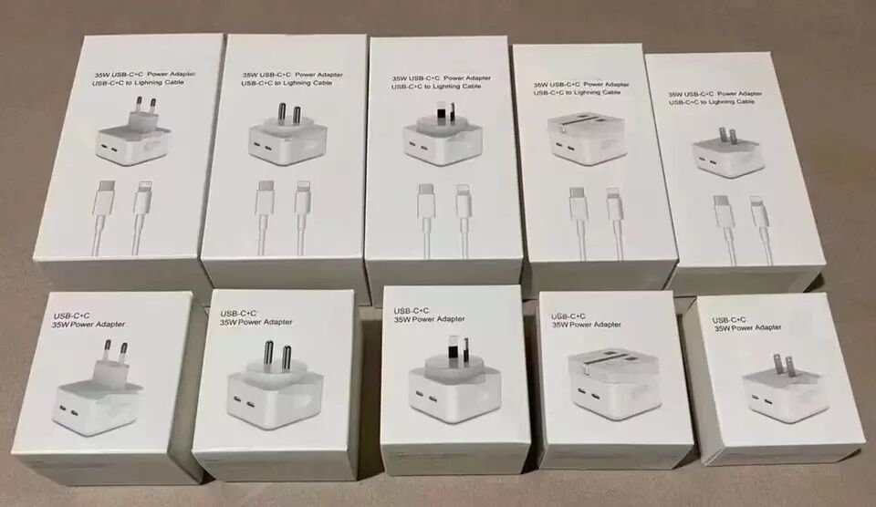 Picture of 35W Dual  USB-C+C Port Compact Power Adapter Or Charger (White,Apple)