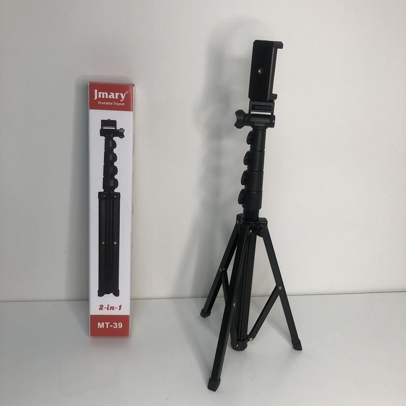 Picture of Jmary MT39 61inch Heavy Duty Aluminum Extendable Cell Phone Tripod Stand Selfie Stick Tripod with phone clip (Multicolor)