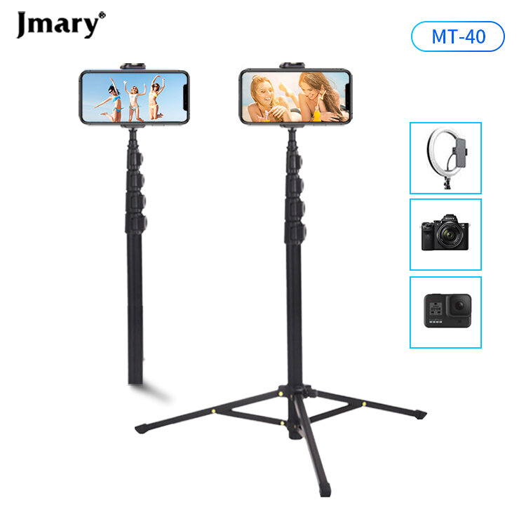 Picture of Jmary MT-40 2in1 Monopod Selfie Stick Tripod Multifunctional uses mobile, Camera, Ring light, Action Cam, Projector, Digital Camera Etc (Multicolor)
