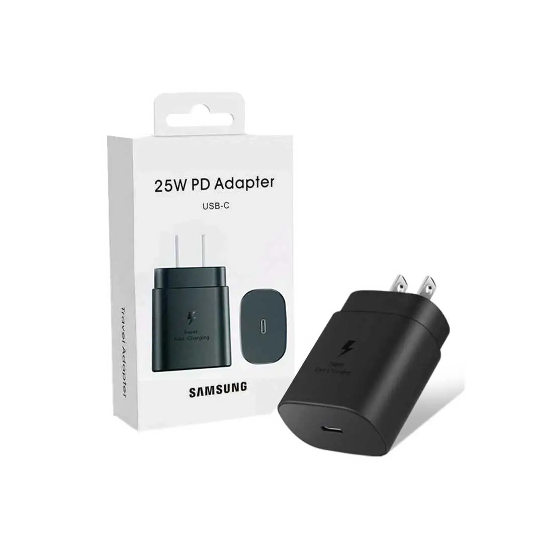 Picture of Samsung 25W PD fast Charger Adapter with Type-C to Type-C Cable(3A) 1M - Black (Black,SAMSUNG)