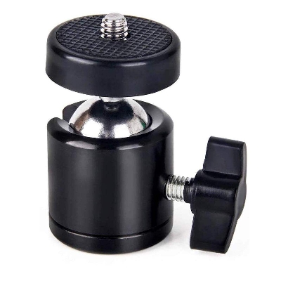 Picture of Mini Ball Head 1/4" Screw 360 Degree Aluminium Alloy Body Rotating Swivel Mini Tripod Ball Head with 1/4" Screw Thread Base Mount for Lighter DSLR Camera Camcorder 