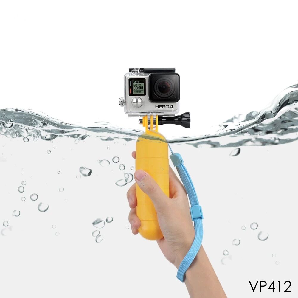 Picture of Go Pro Accessories Yellow Water Floating Grip Monopod Handle Tripod For Gopro Hero 11 10 9 8 7 6 5 4 for Dji action (Yellow)