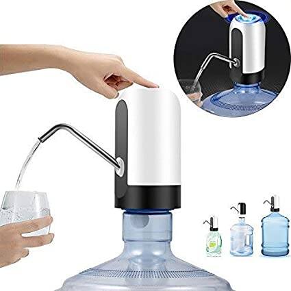 Picture of Water Bottle Pump USB Charging Automatic Drinking Water Pump Portable Electric Water Dispenser (White)