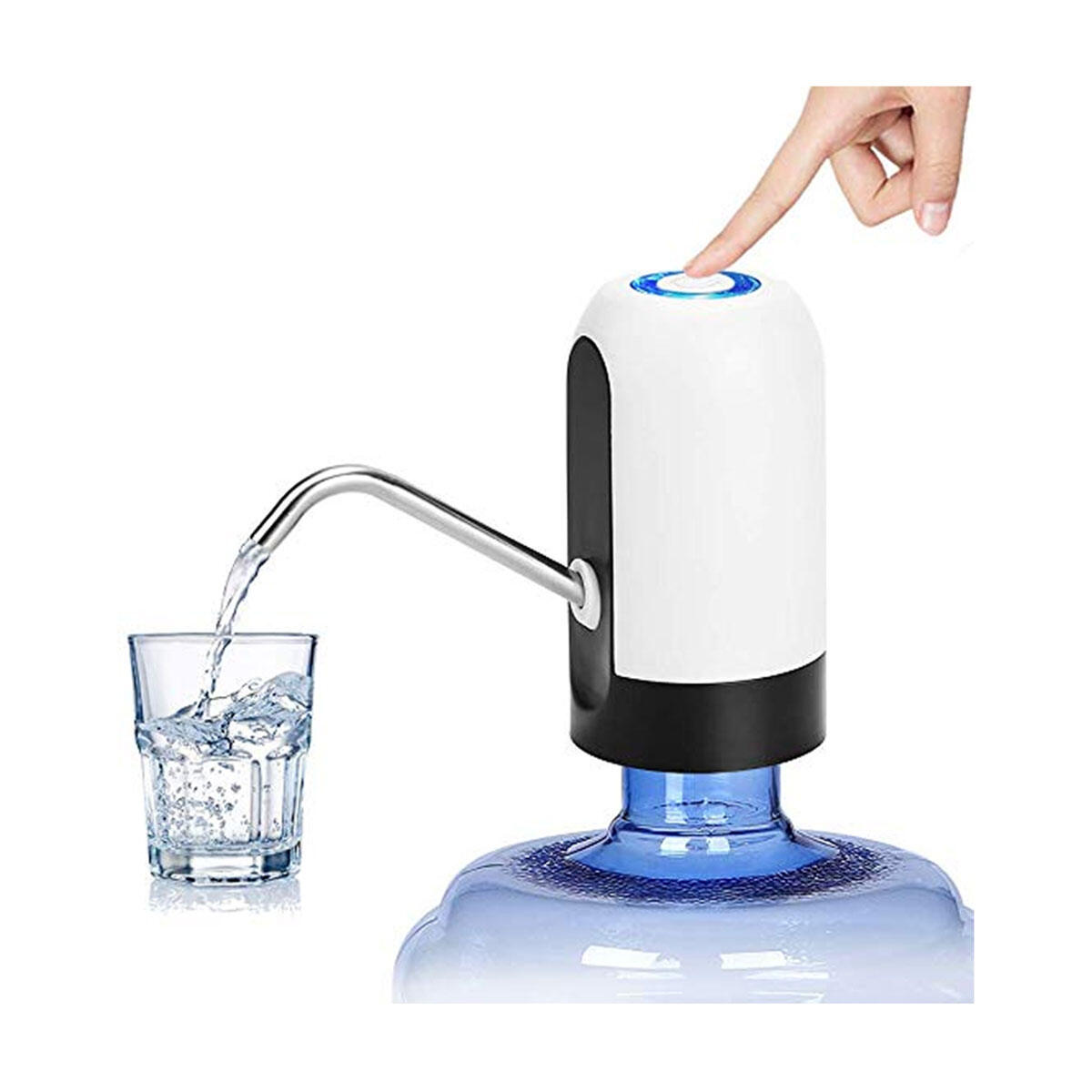 Picture of Water Bottle Pump USB Charging Automatic Drinking Water Pump Portable Electric Water Dispenser (White)