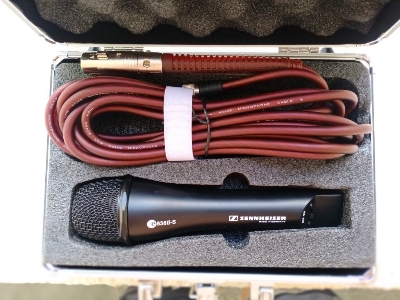 Picture of Sennheiser E 838ii-S High-Quality Handheld Dynamic Microphone with Leather Grip for Live Sound & Stage Equipment (Black)