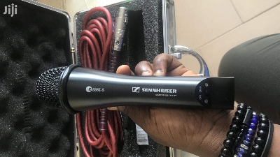 Picture of Sennheiser E 838ii-S High-Quality Handheld Dynamic Microphone with Leather Grip for Live Sound & Stage Equipment (Black)
