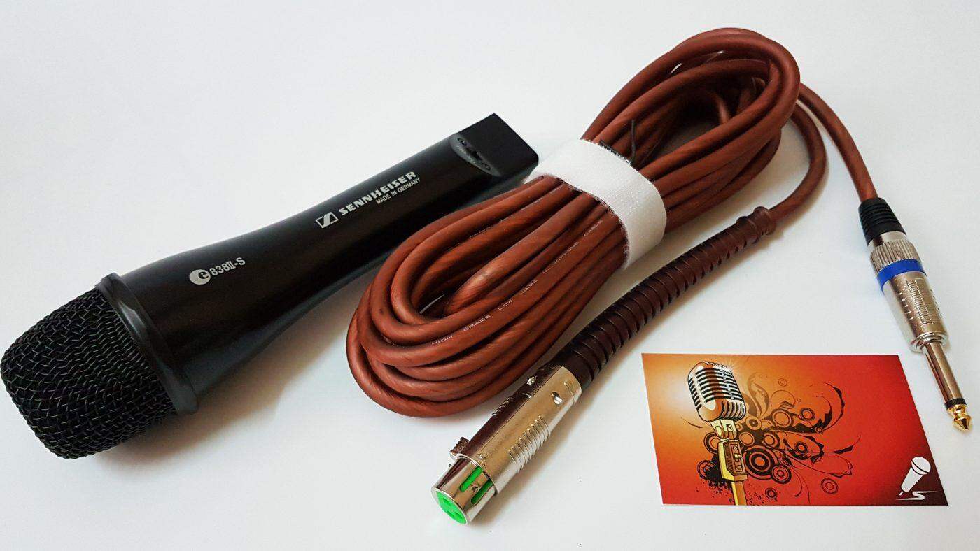 Picture of Sennheiser E 838ii-S High-Quality Handheld Dynamic Microphone with Leather Grip for Live Sound & Stage Equipment (Black)