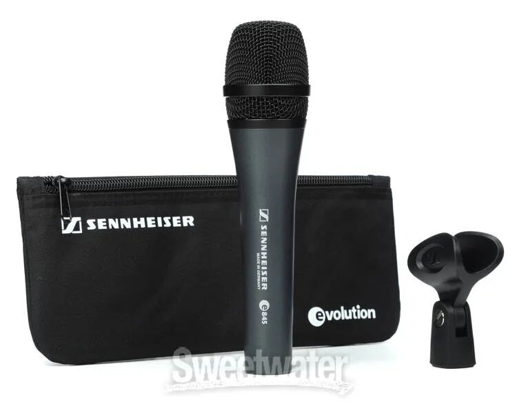 Picture of Sennheiser e 845 Supercardioid Dynamic Vocal Microphone (Black)