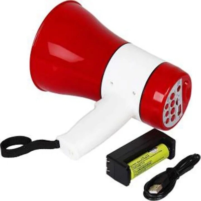 Picture of Hand Mike Handheld Lithium 619U Megaphone with USB, TF, Record, Siren (Multicolor)