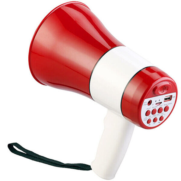 Picture of Hand Mike Handheld Lithium 619U Megaphone with USB, TF, Record, Siren (Multicolor)