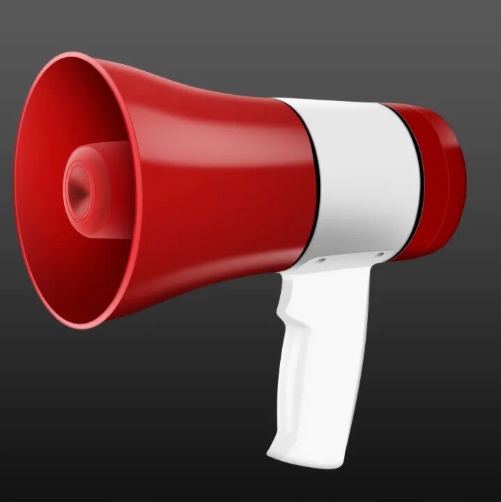 Picture of Hand Mike Handheld Lithium 619U Megaphone with USB, TF, Record, Siren (Multicolor)