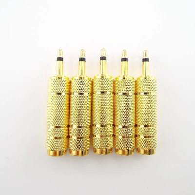Picture of 3.5mm 1/8" Male Plug Mono to 6.35mm 1/4" Female Audio Adapter Converter 