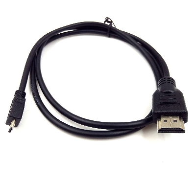 Picture of HDMI Cable 1.5m High Speed Micro HDMI(NOT Mini-USB) to HDMI cable Compatible with HD TV, Projector, MONITOR, CAMERA, GO PRO, etc-Black (Black)