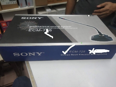 Picture of Sony professional Sound System Desktop Back Electret Condenser Microphone ECM 728 (Parliament Microphone) (Black)