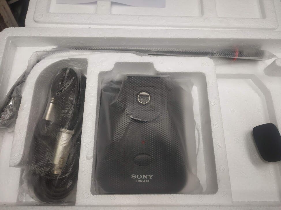 Picture of Sony professional Sound System Desktop Back Electret Condenser Microphone ECM 728 (Parliament Microphone) (Black)