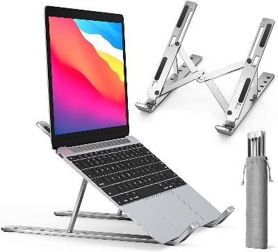 Picture of 10-17 inches tablet notebook laptop quality aluminum bass for laptop stand creative folding storage brackets (Silver)