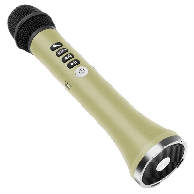 Picture of L-698 professional 15W portable USB wireless Bluetooth microphone speaker with Dynamic microphone (Gold)