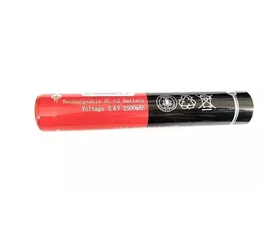 Picture of Geepas 3.6V 2500mAh Ni-Cd Rechargeable Torch Light Clone Version Battery 2x12.5cm (Multicolor)