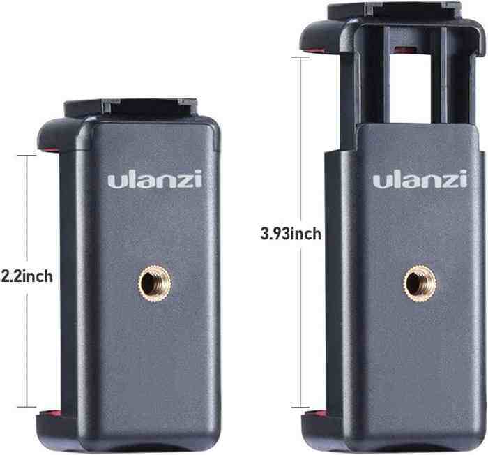 Picture of Ulanzi ST-07 Cold Shoe Phone Clip with Extendable Stick Tripod 1/4 Screw Phone Holder To Microphone for Vlogging (Black)