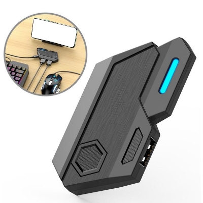 Picture of 4 in 1 Bluetooth PUBG Gaming Keyboard Mouse Converter Combo for Smartphone and PC - Black (Black)