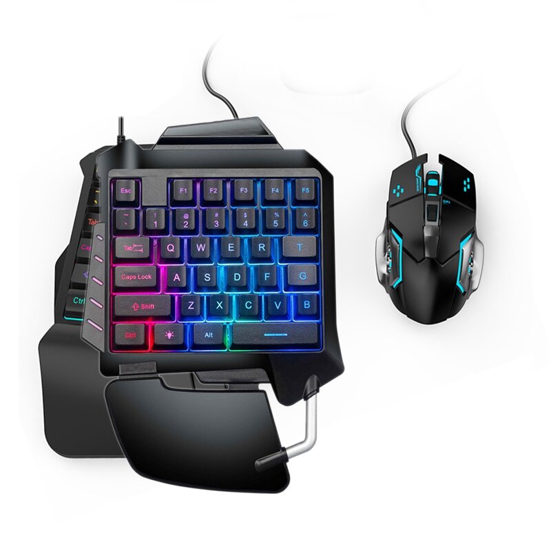 Picture of 4 in 1 Bluetooth PUBG Gaming Keyboard Mouse Converter Combo for Smartphone and PC - Black (Black)
