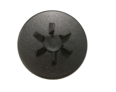 Picture of Blender Plastic Pulley 5.5cm 6-leg small with Screw Hole- Black (Black)