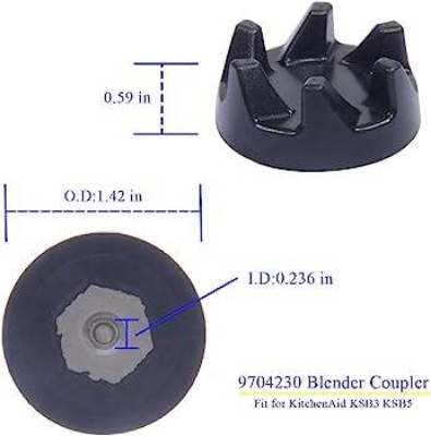 Picture of Drive Coupling/Coupler for Kitchen-3.6cm, 6-lag- Aid Blender- Black (Black)
