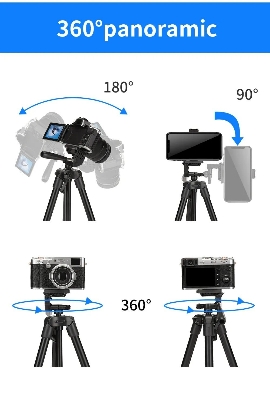 Picture of Jmary KP-2205 Professional Tripod with Mobile Holder- Black (Black)