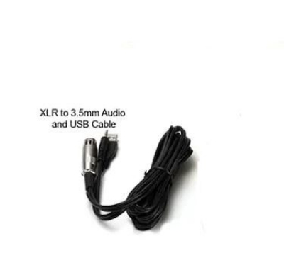 Picture of XLR Female To 3.5mm & USB Microphone Cable for BM 100FX, BM100, BM800 (Black)