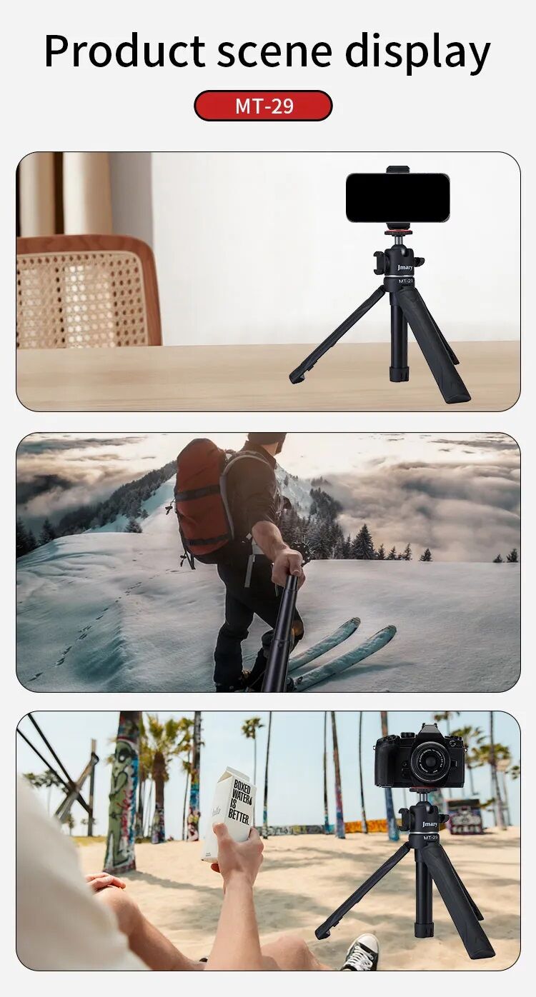 Picture of Jmary MT29 Desktop Extension Tripod Multifunction Interface universal Compatibility - Black (Black)