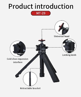 Picture of Jmary MT29 Desktop Extension Tripod Multifunction Interface universal Compatibility - Black (Black)