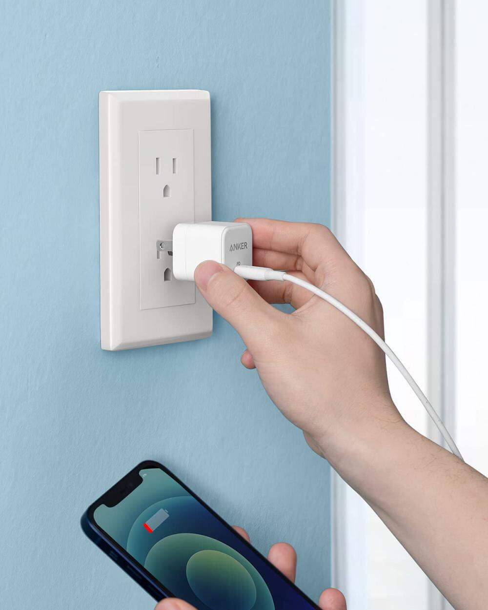 Picture of Anker Power Port III 20W Cube PD USB-C  Adapter for iPhone 14/14 Plus/14 Pro/14 Pro Max/13, Galaxy, Pixel 4/3, iPad/iPad Mini, and More  (Cable Not Included) (Multicolor,Apple)