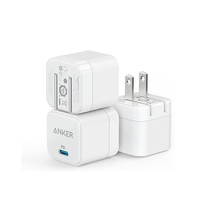 Picture of Anker Power Port III 20W Cube PD USB-C  Adapter for iPhone 14/14 Plus/14 Pro/14 Pro Max/13, Galaxy, Pixel 4/3, iPad/iPad Mini, and More  (Cable Not Included) (Multicolor,Apple)