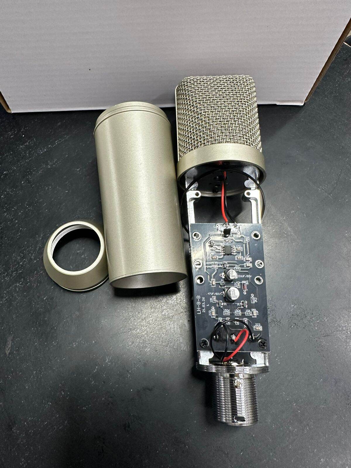 Picture of Professional Studio Record Condenser Microphone U87 With Shock Mount, Stand, holder, pop Filter,  XLR to 3.5mm Audio cable, Mic Foam For Mobile Computer laptop Gaming Podcast Silver (Silver)