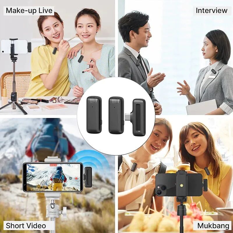 Picture of Ulanzi J12 Dual Wireless Microphone for Android with Type C Charging Case (Multicolor)