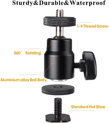Picture of Jmary BH-02 Portable Phone Holder Mount With Cold Shoe 1/4'' Tripod Mount Stand (Black)