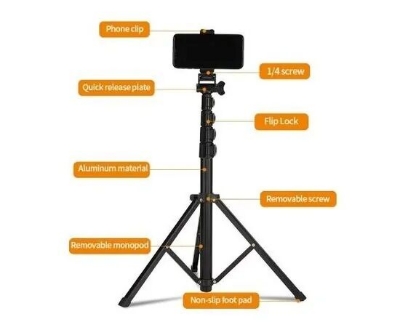 Picture of Jmary MT-39 2 in 1 Portable Tripod & Selfie Stick (Black)