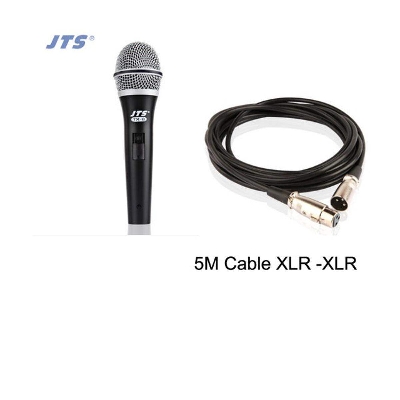 Picture of JTS TX-8 DYNAMIC VOCAL MICROPHONE WITH 15 Feet FEMALE TO MALE XLR CABLE (Black)