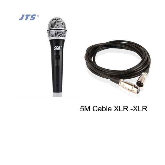 Picture of JTS TX-8 DYNAMIC VOCAL MICROPHONE WITH 15 Feet FEMALE TO MALE XLR CABLE (Black)