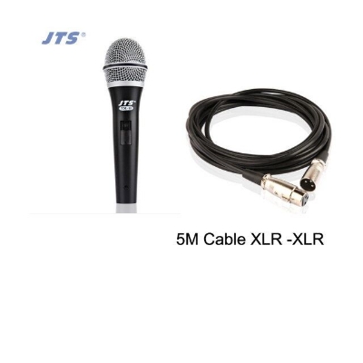 Picture of JTS TX-8 DYNAMIC VOCAL MICROPHONE WITH 15 Feet FEMALE TO MALE XLR CABLE (Black)