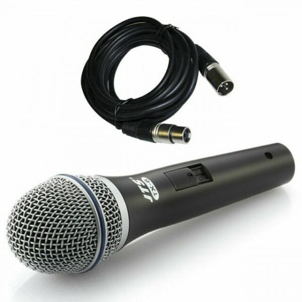 Picture of JTS TX-8 DYNAMIC VOCAL MICROPHONE WITH 15 Feet FEMALE TO MALE XLR CABLE (Black)