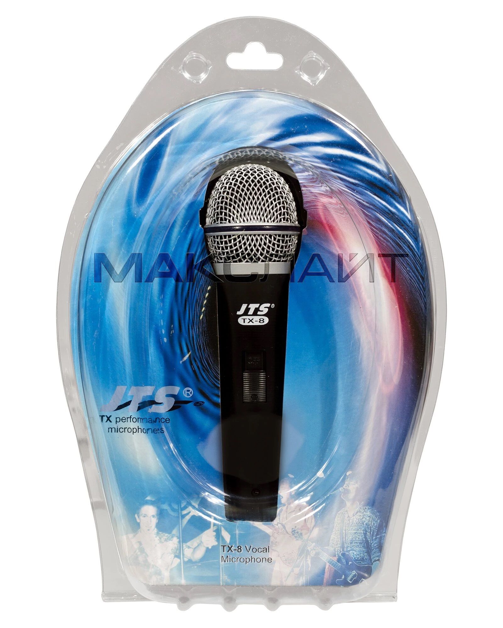 Picture of JTS TX-8 DYNAMIC VOCAL MICROPHONE WITH 15 Feet FEMALE TO MALE XLR CABLE (Black)