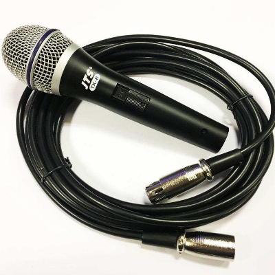 Picture of JTS TX-8 DYNAMIC VOCAL MICROPHONE WITH 15 Feet FEMALE TO MALE XLR CABLE (Black)